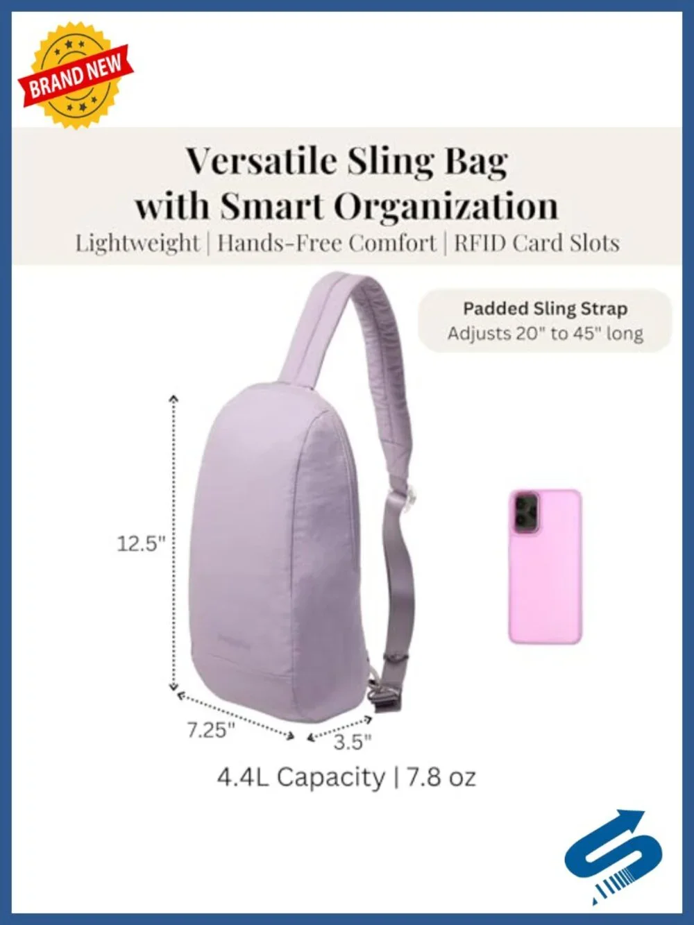 Lightweight Nylon Travel Sling Crossbody RFID